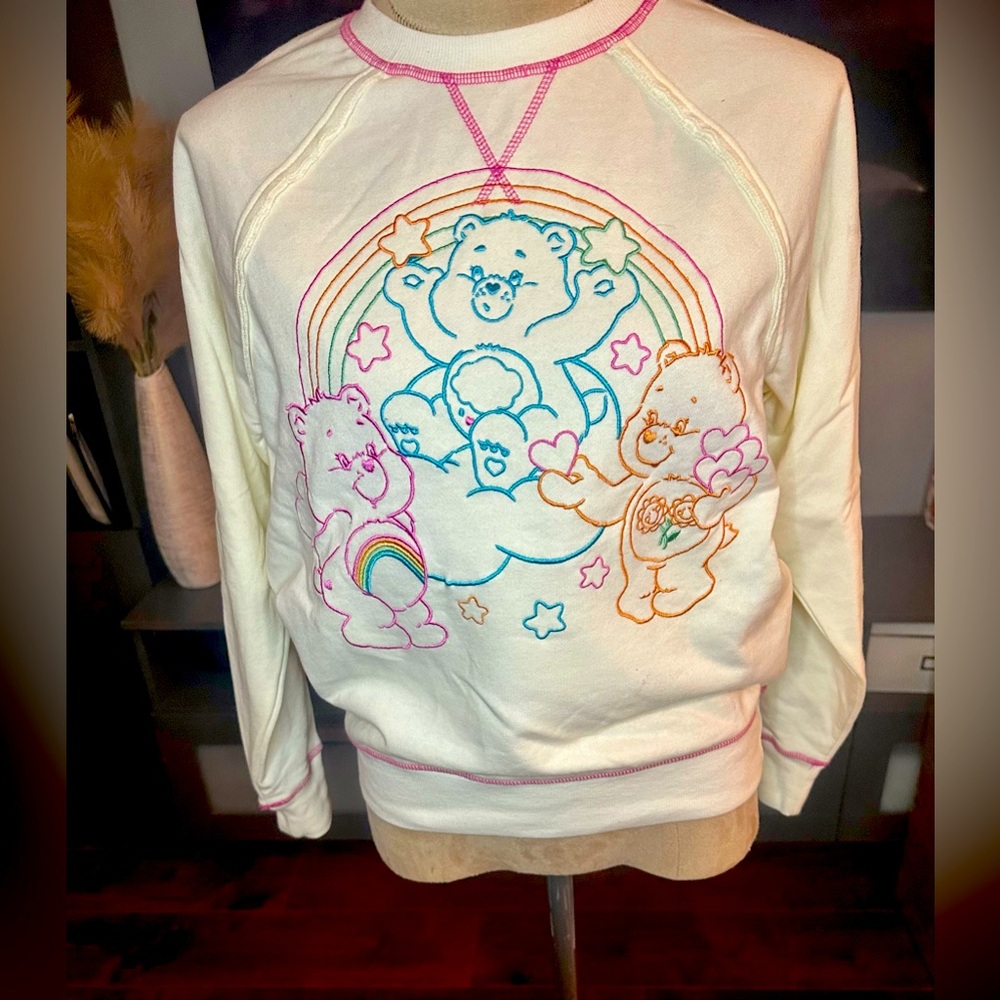 NWT Care Bears Embroidered Sweatshirt  Size XS Women's